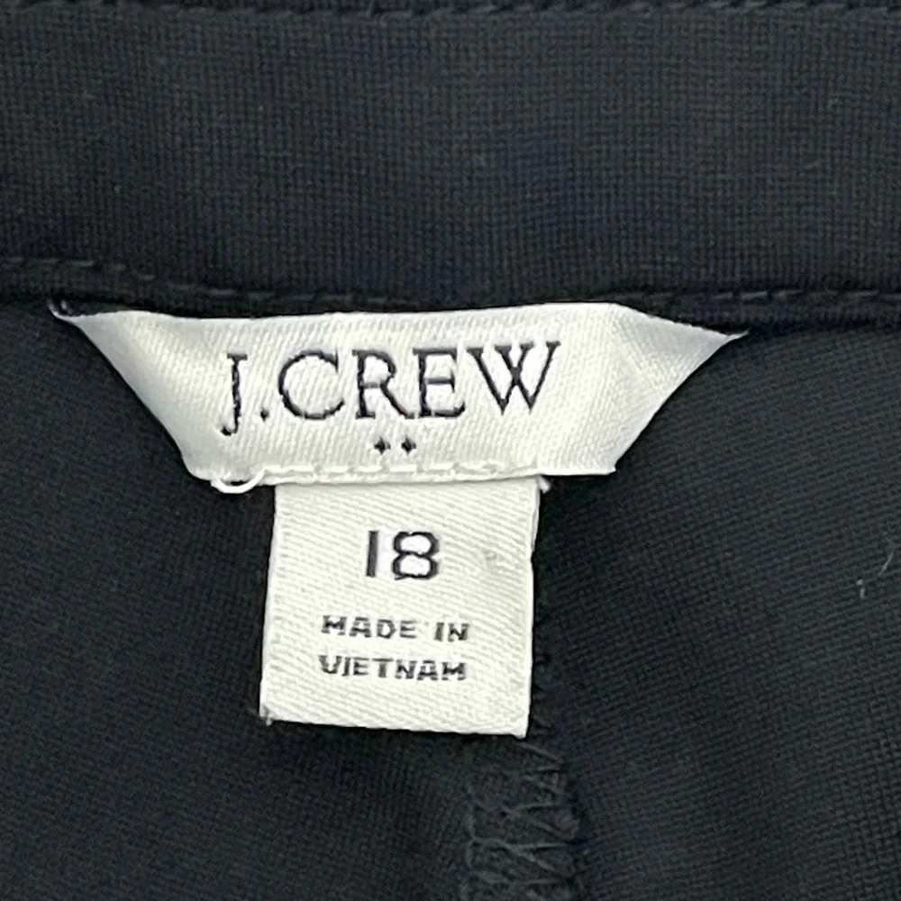 J. Crew Black Elastic Waist‎ Cropped Pants Style BY574 Size 18